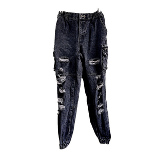MANIERE DE VOIR Distressed Jogger Denim